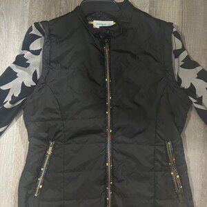 Desigual Black Wanita Jacket, Europe 40, Women's Large Printed Jacket, Colorful